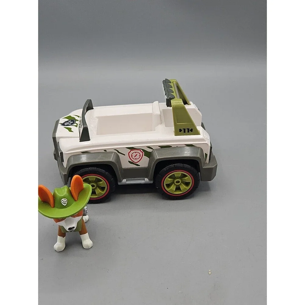 Paw Patrol Tracker with Jungle Cruiser Jeep Vehicle Figure Lot
